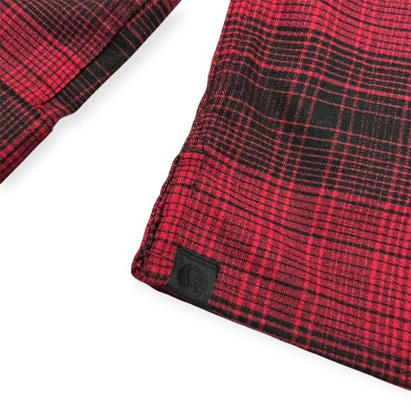 NEW Lululemon Masons Peak Flannel SIZE L XL Red Plaid Button Up Shirt NWOT - Picture 5 of 11